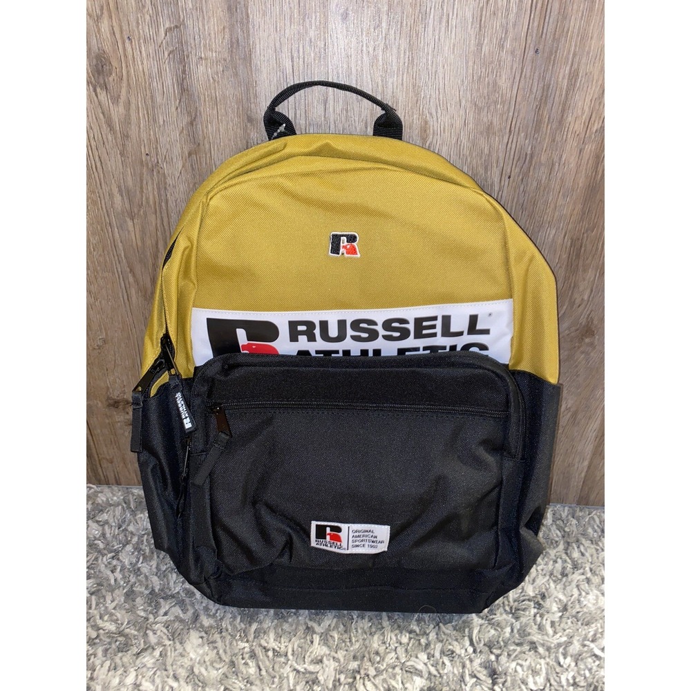 NWT Russell Athletic 18" Backpack, Camel/Black